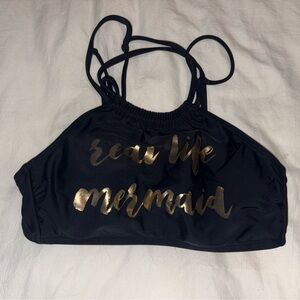 Arizona Jean Company Black Mermaid Halter Bikini Top